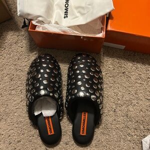 Simon Miller studded bubble slide in black, NWB size 39
